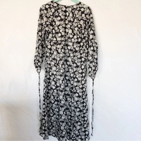 Rebecca Taylor Alicia Dress Long Sleeve Lined Floral Print - Picture 4 of 4